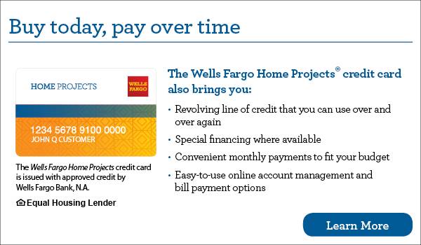 wells fargo home project credit card